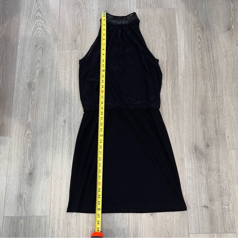 White House Black Market Black Halter Mini Dress - Picture 4 of 6
